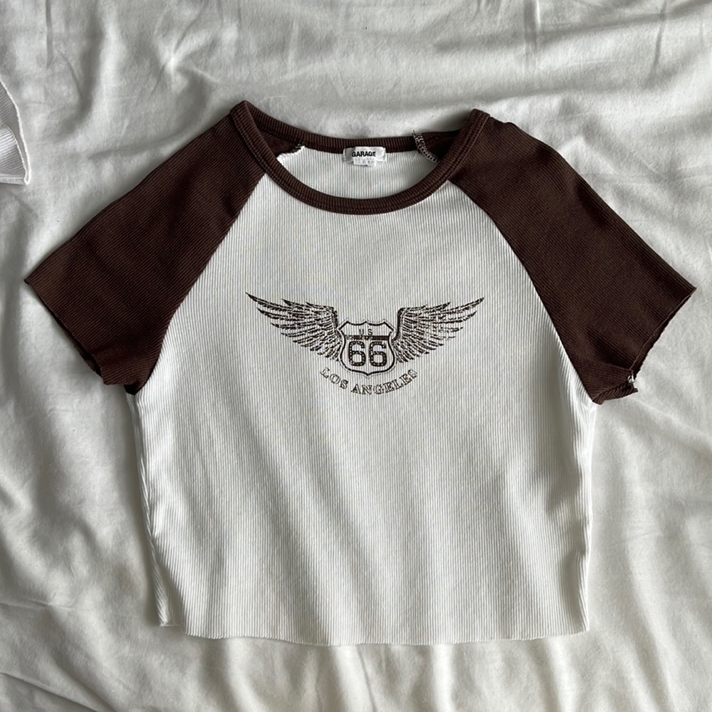 Garage “Los Angeles” baby tee crop top